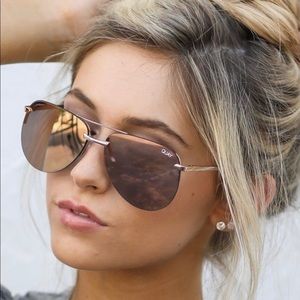 Quay Australia “the playa” sunglasses in gold/brwn